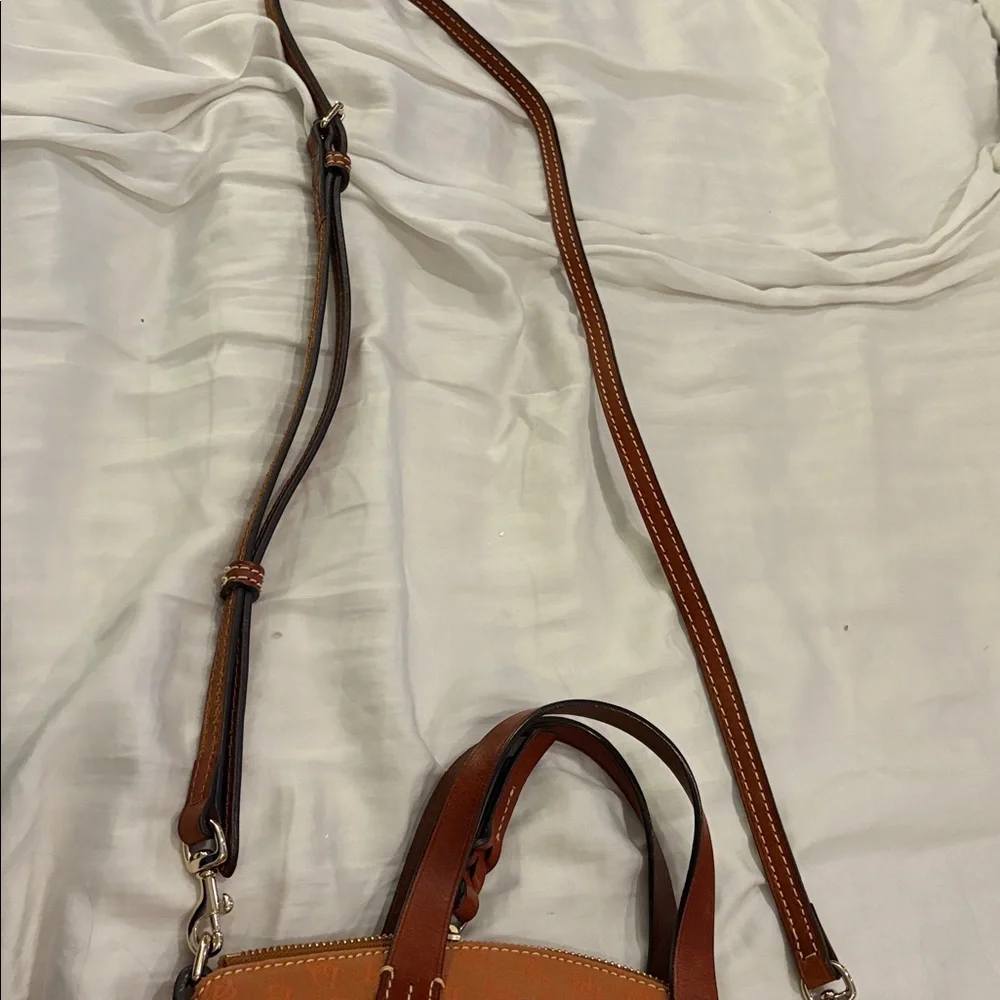 Dooney & Bourke Ruby mini Satchel Crossbody Bag in burnt orange/rust brown - Picture 12 of 16